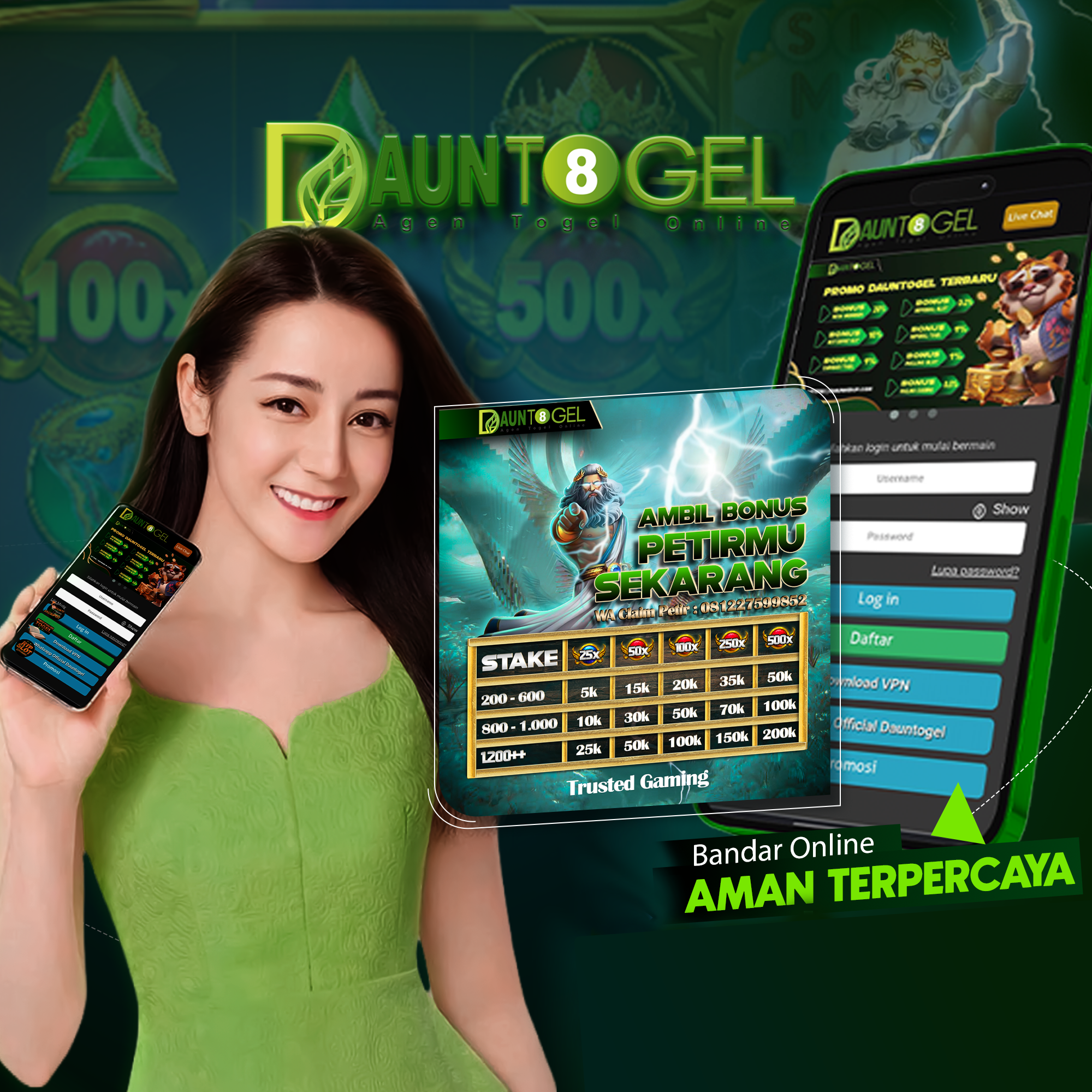 DAUNTOGEL hadir sebagai bandar togel online dengan minimal bet hanya 100 perak, membuka kesempatan b