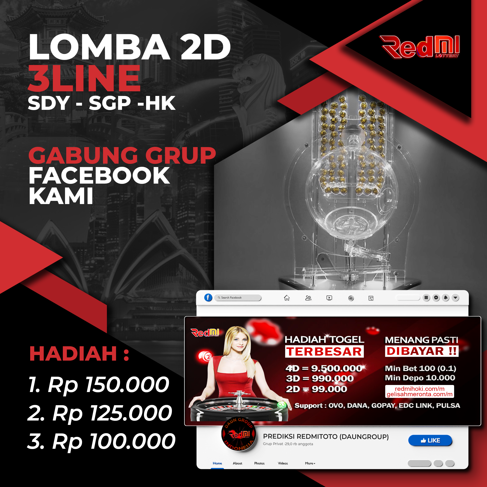 REDMITOTO adalah situs resmi bandar toto togel online 4D terbaik di Asia dengan jackpot besar