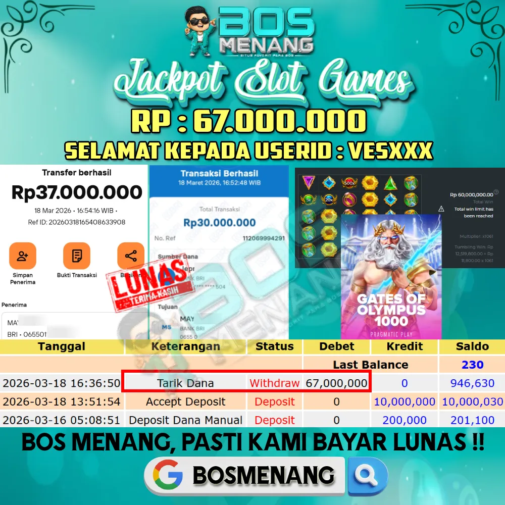 bukti jp bosmenang