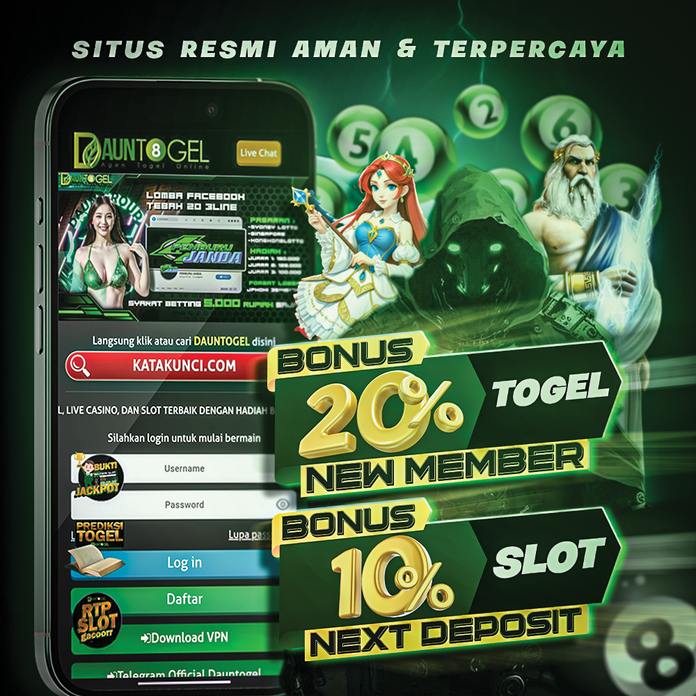 DAUNTOGEL ialah situs togel online terpercaya dengan hadiah besar, pelayanan cepat, dan keamanan