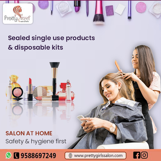 prettygirls home salon.various type of services such as haircut spa