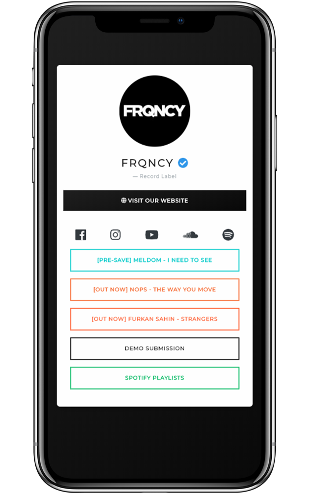 Screenshot of biolink page examples